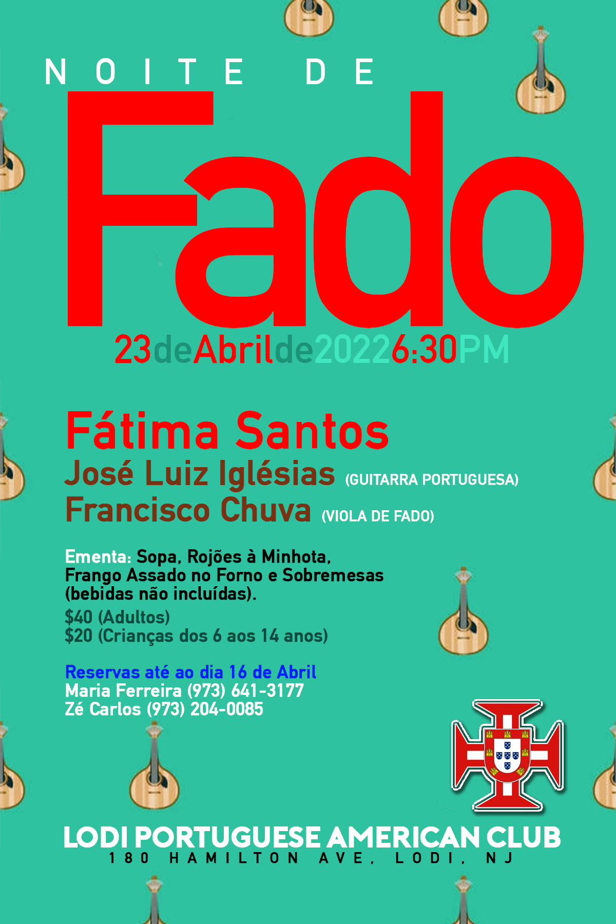 Fado Night Lodi Portuguese Club NJ